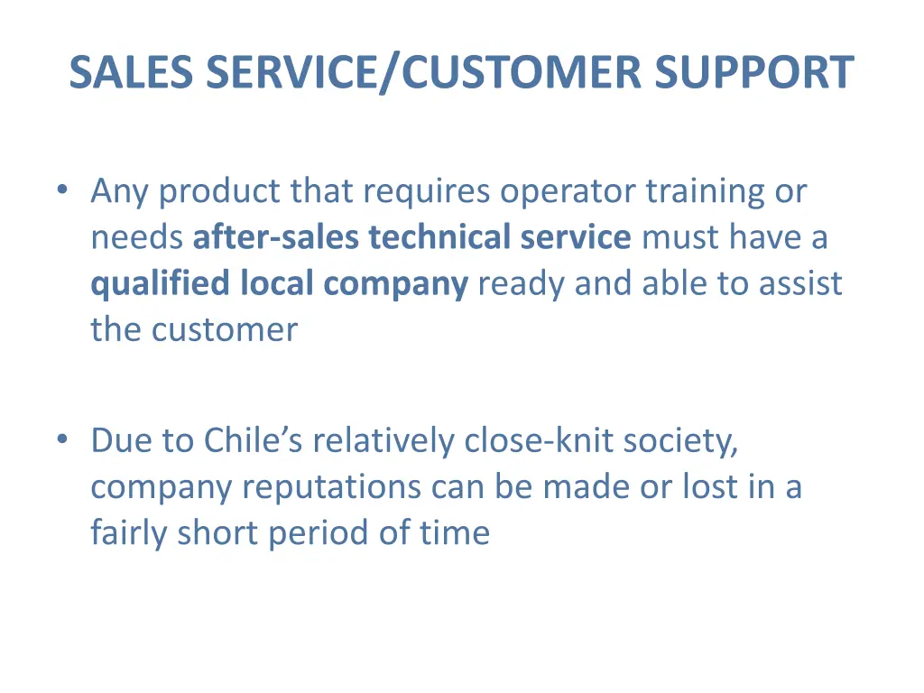 sales service customer support