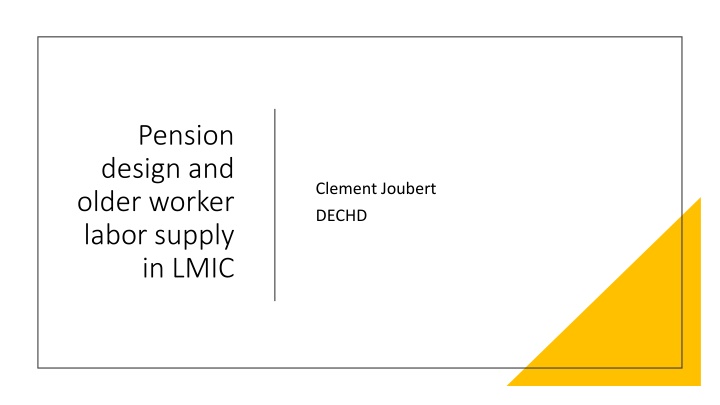 pension design and older worker labor supply