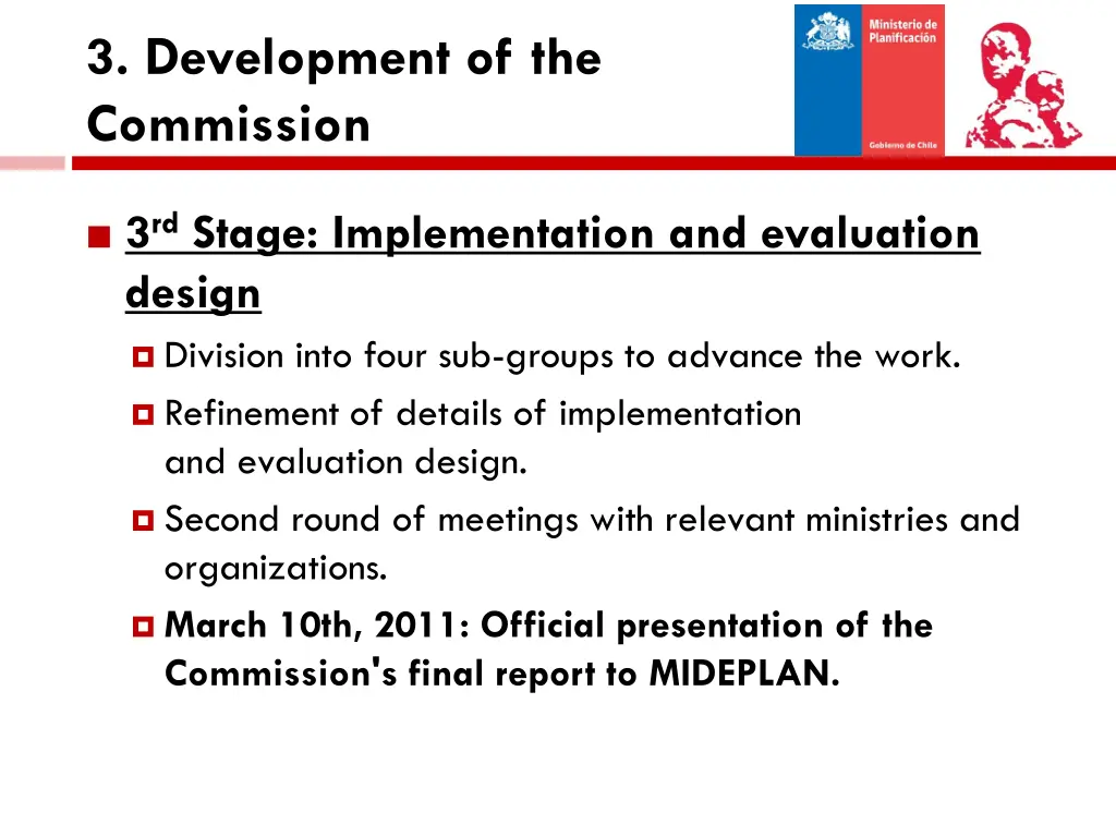 3 development of the commission 1