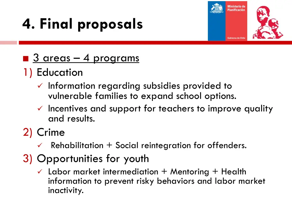 4 final proposals