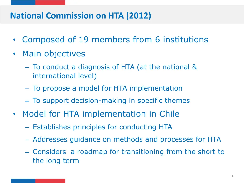 national commission on hta 2012