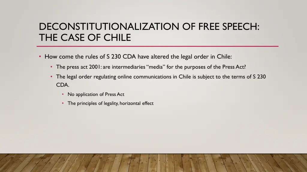 deconstitutionalization of free speech the case