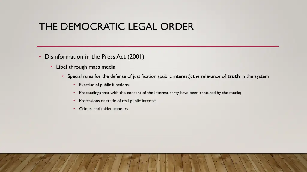 the democratic legal order 1