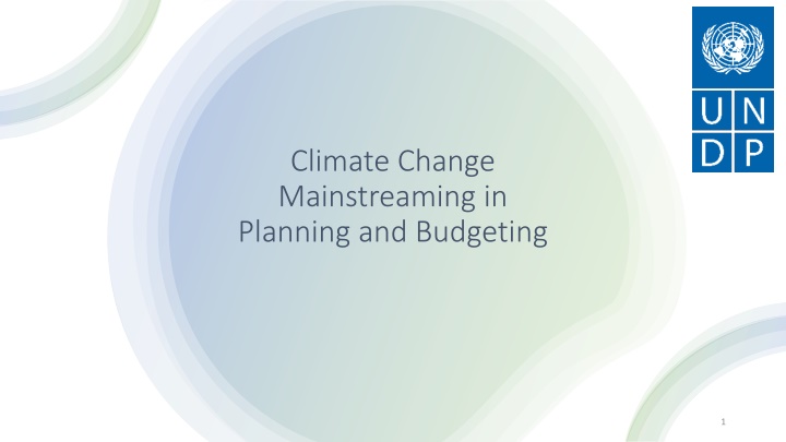 climate change mainstreaming in planning