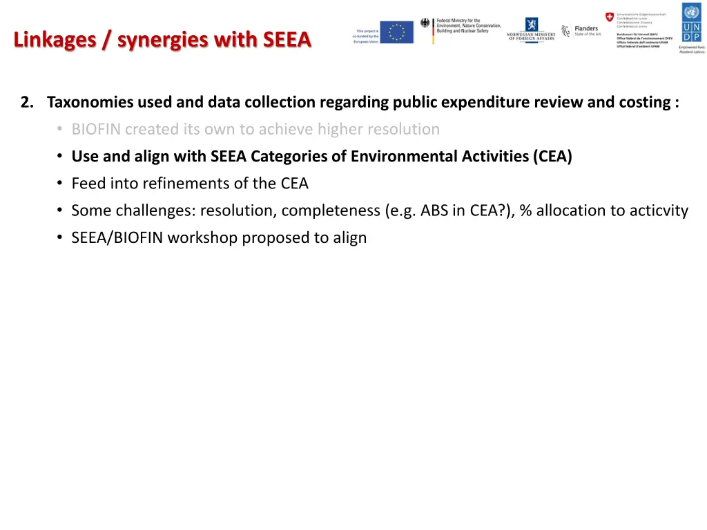 linkages synergies with seea 4