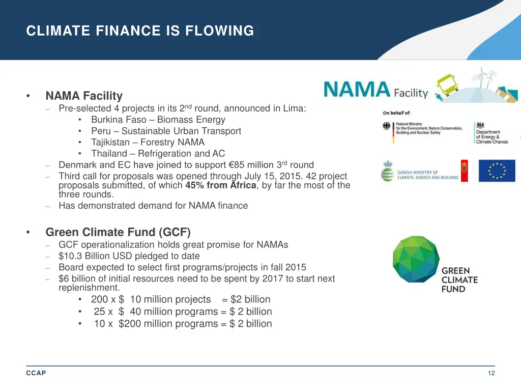 climate finance is flowing