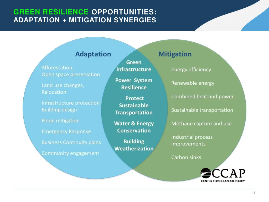 green resilience opportunities adaptation