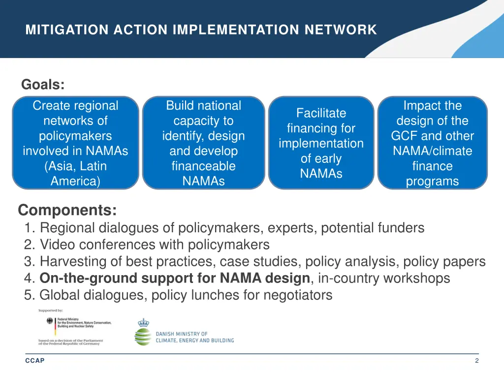 mitigation action implementation network