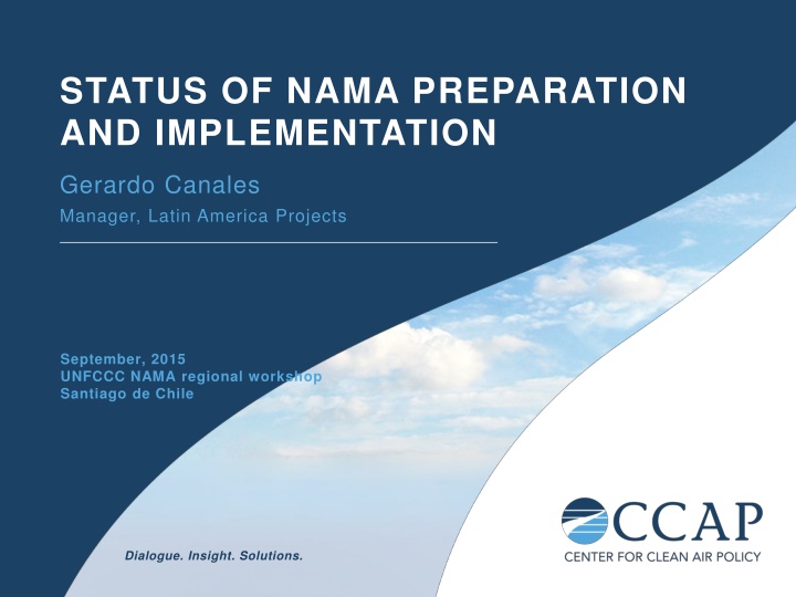 status of nama preparation and implementation