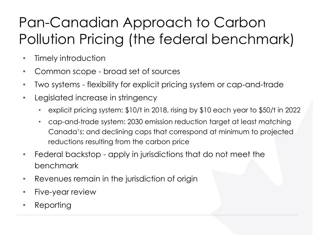 pan canadian approach to carbon pollution pricing