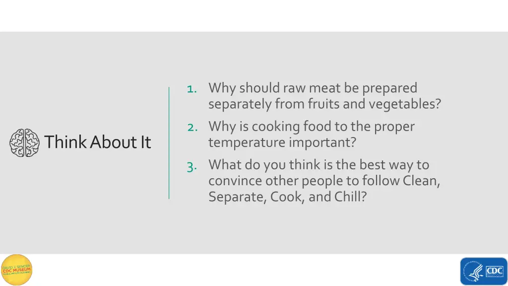 1 why should raw meat be prepared separately from