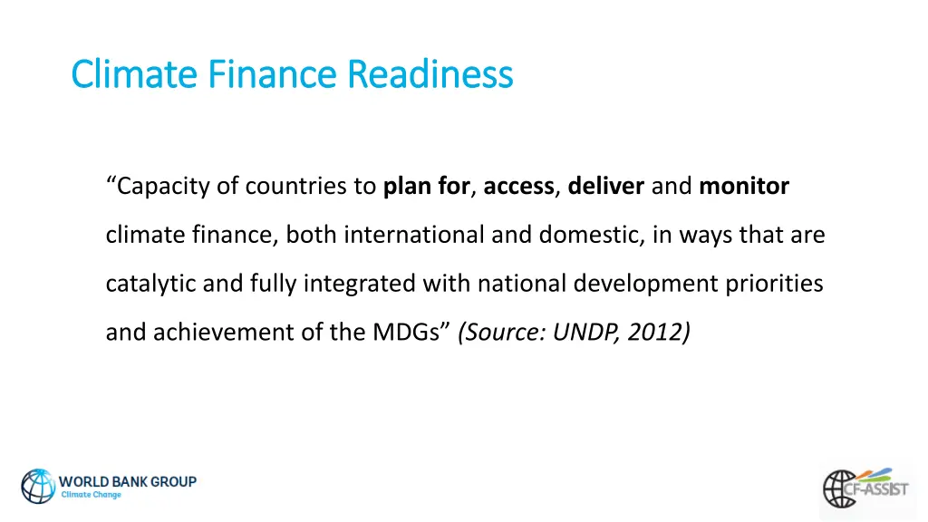 climate finance readiness climate finance