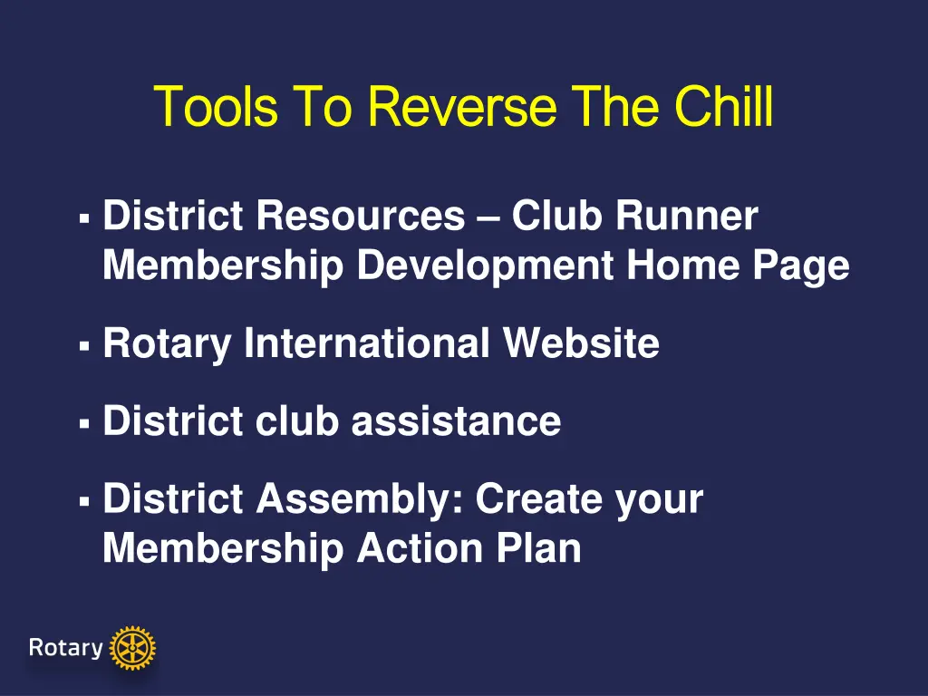 tools to reverse the chill tools to reverse