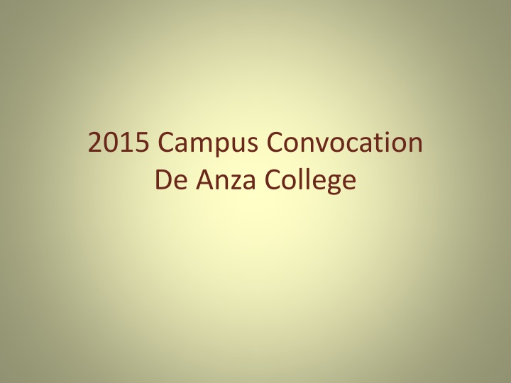 2015 campus convocation de anza college