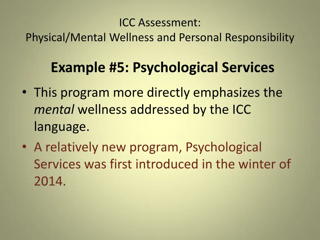 icc assessment 21