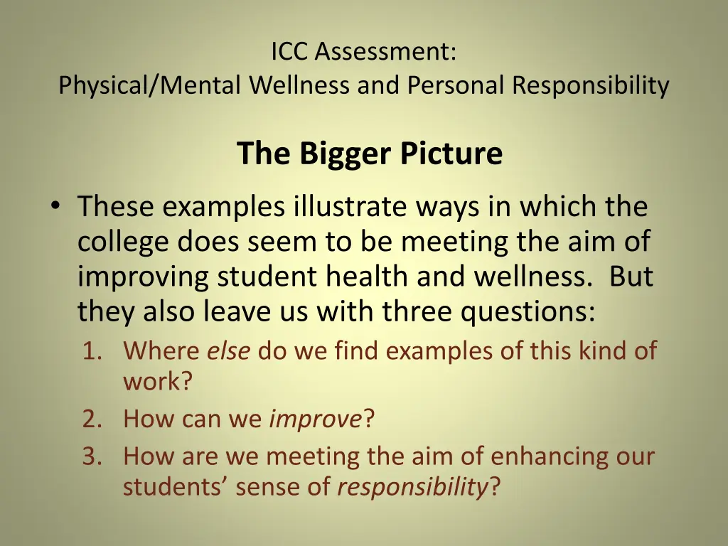 icc assessment 25