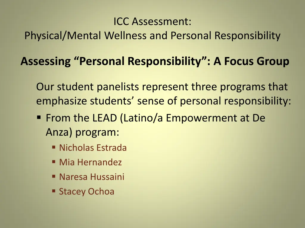 icc assessment 26