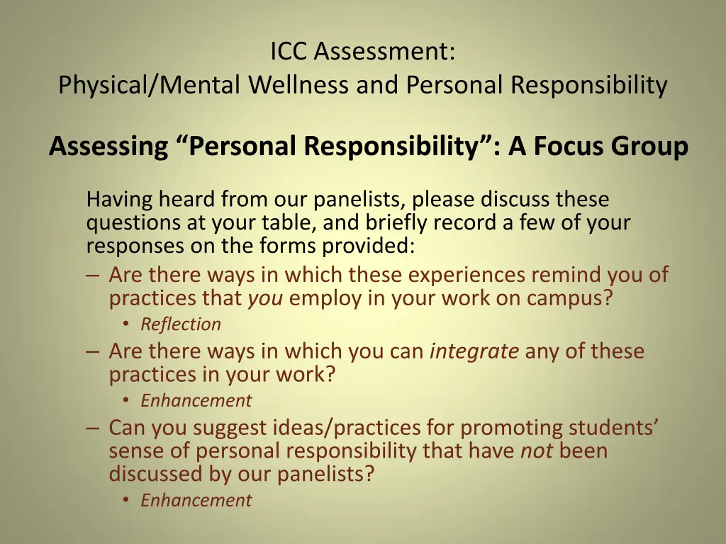 icc assessment 30