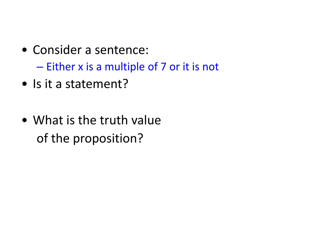 consider a sentence either x is a multiple