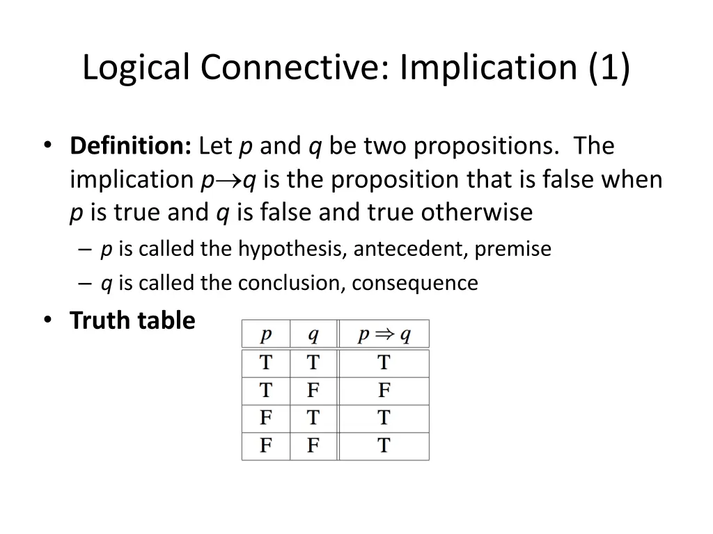 logical connective implication 1