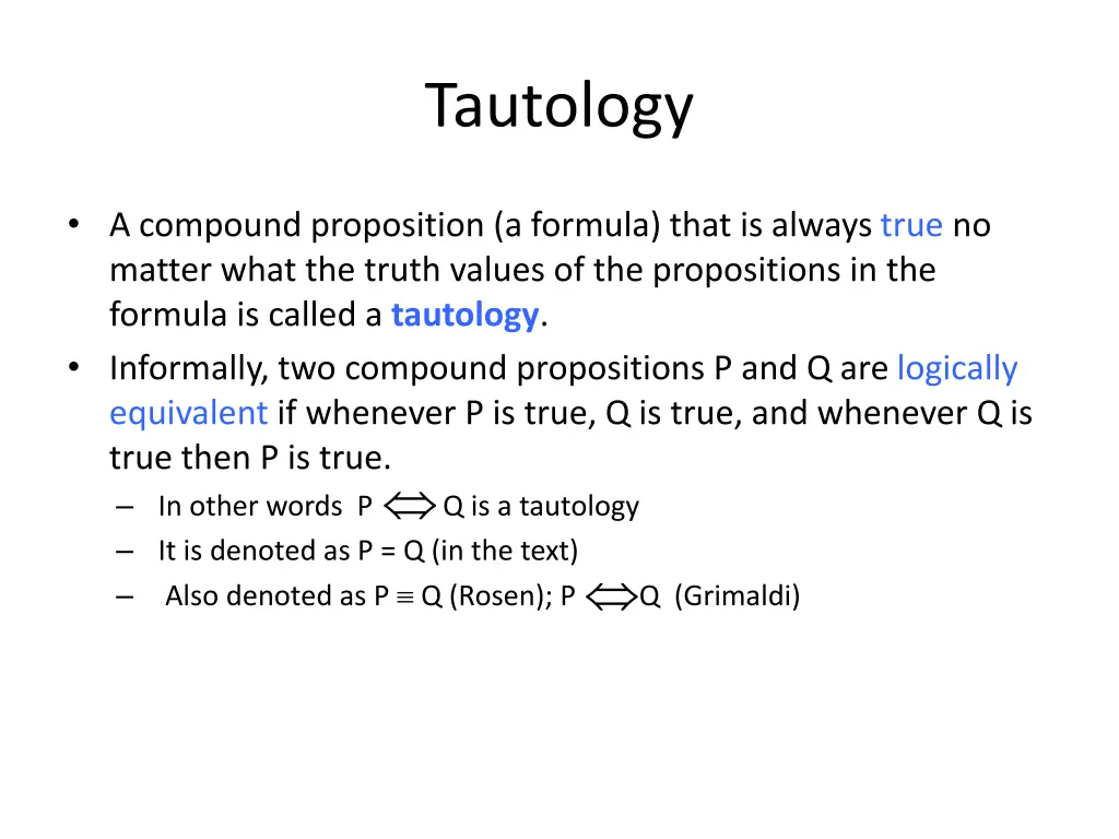 tautology 1