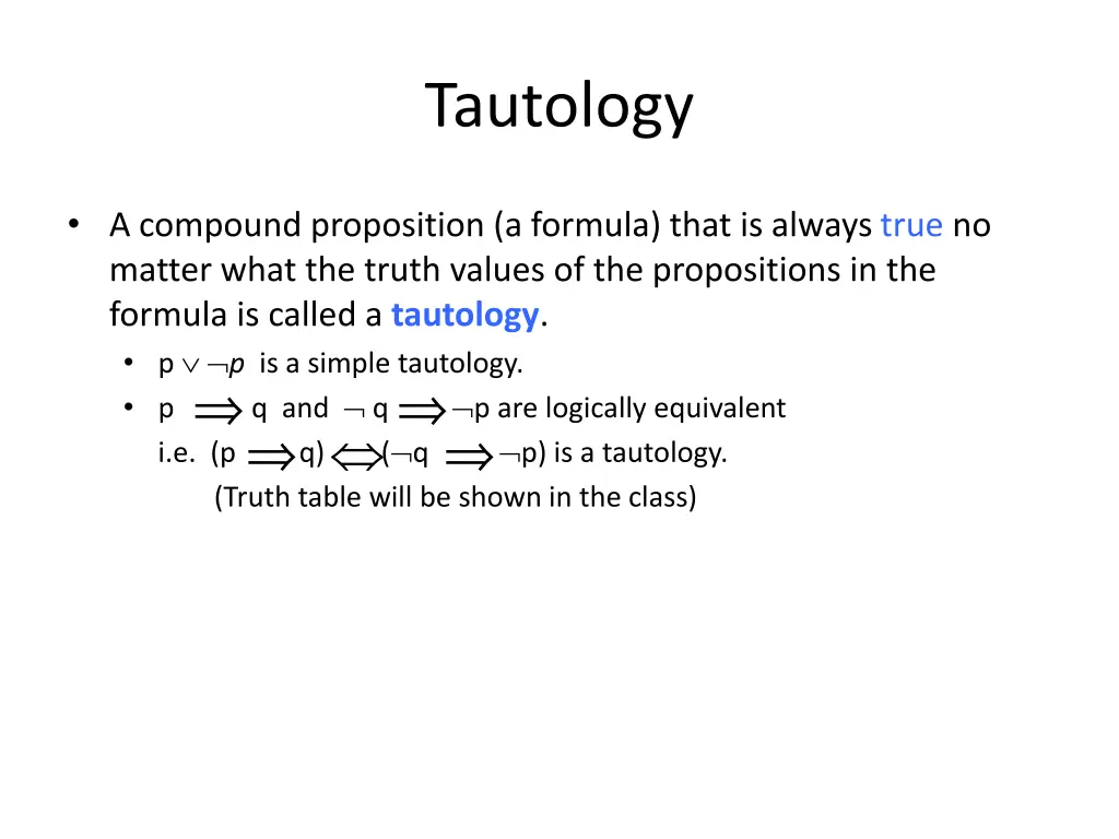 tautology