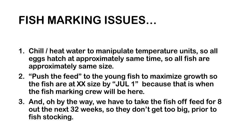 fish marking issues 1