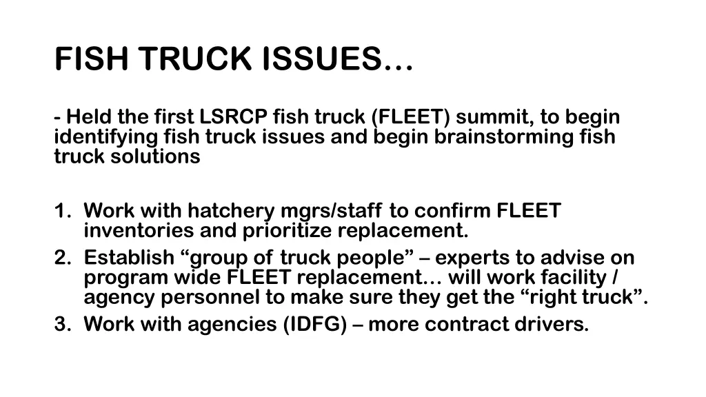 fish truck issues 2