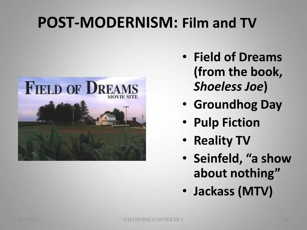 post modernism film and tv