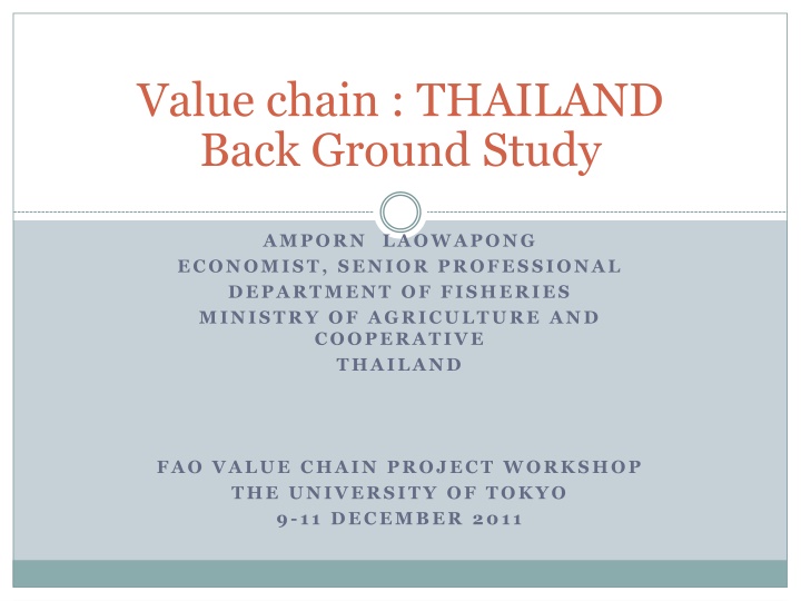 value chain thailand back ground study