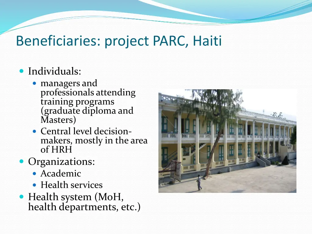 beneficiaries project parc haiti