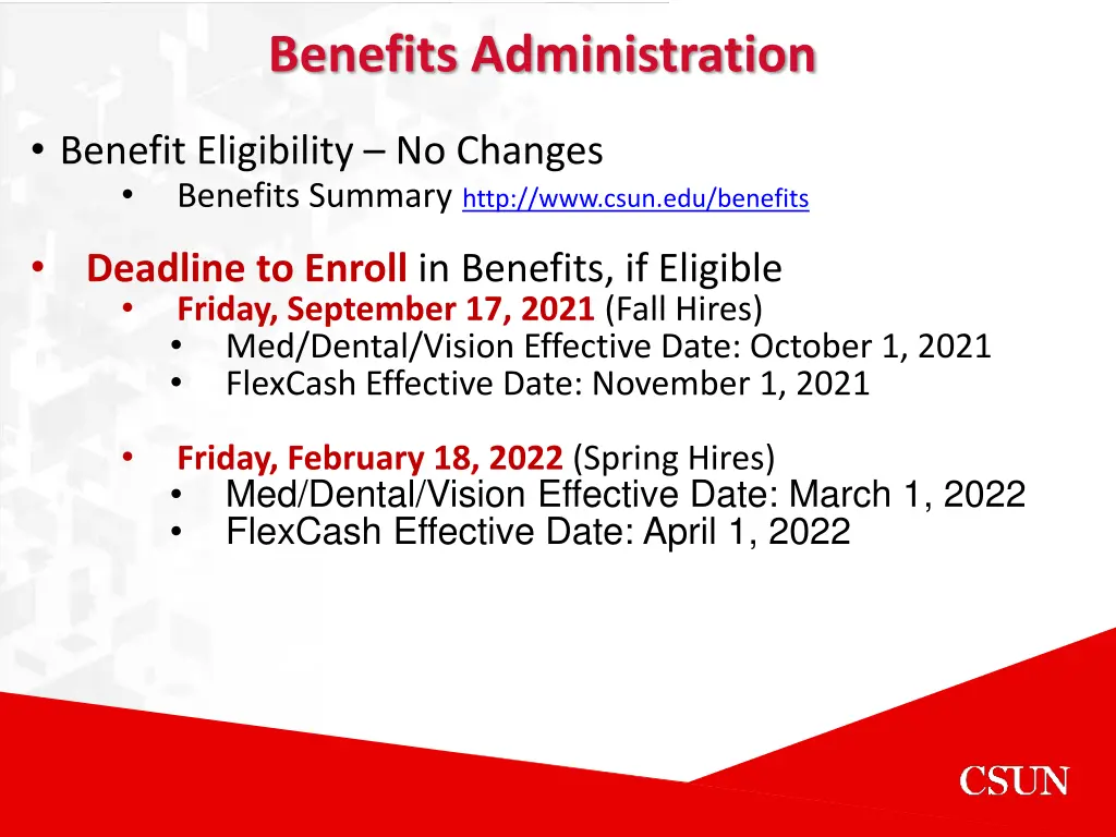 benefits administration