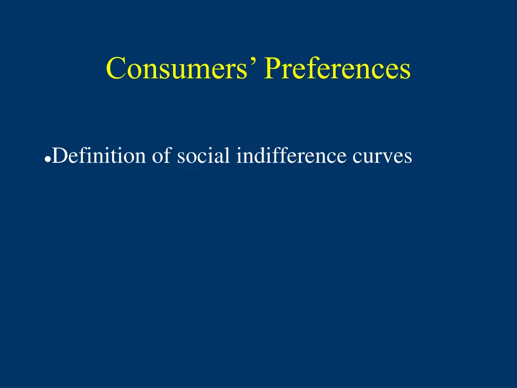 consumers preferences