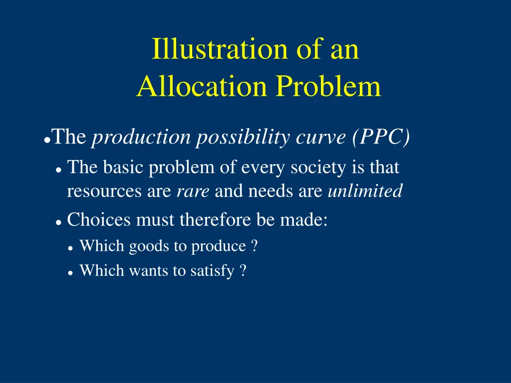 illustration of an allocation problem