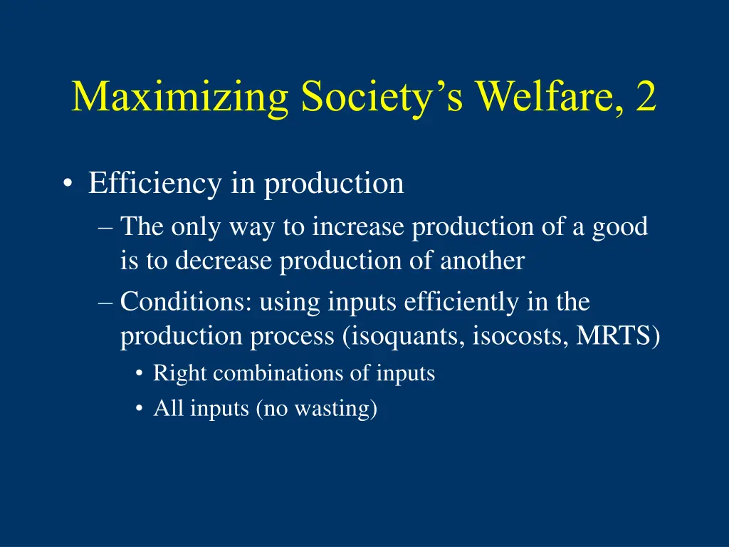 maximizing society s welfare 2