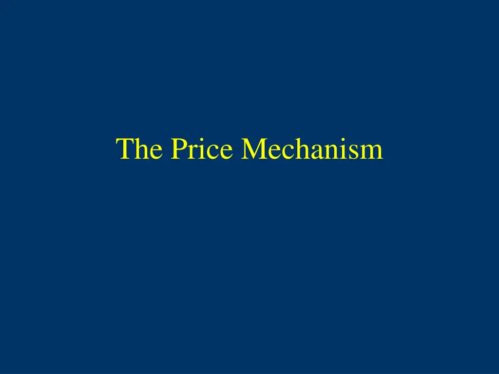 the price mechanism