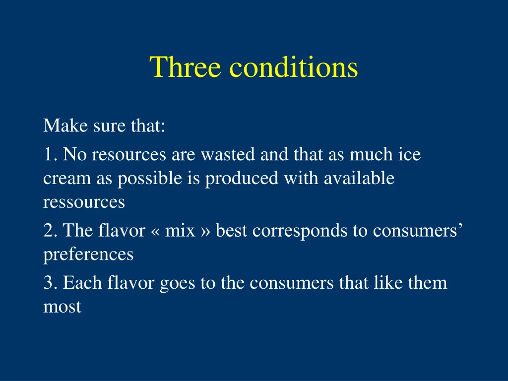 three conditions