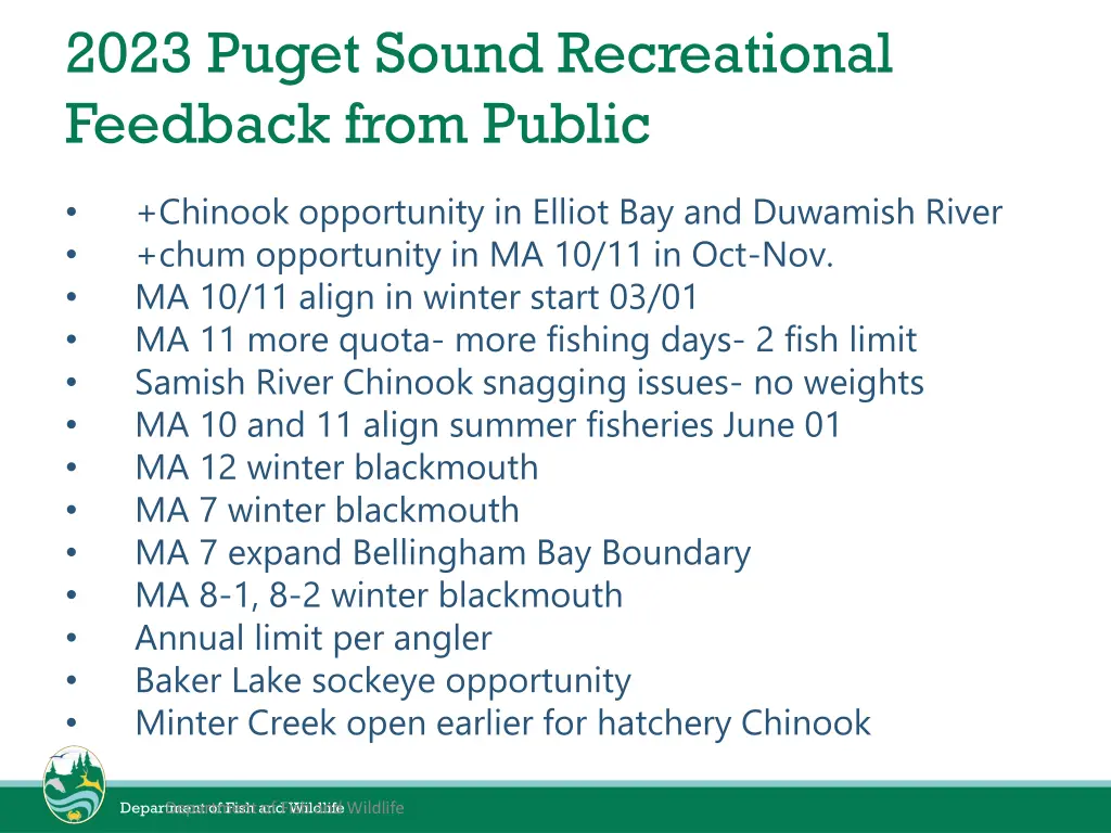 2023 puget sound recreational feedback from public