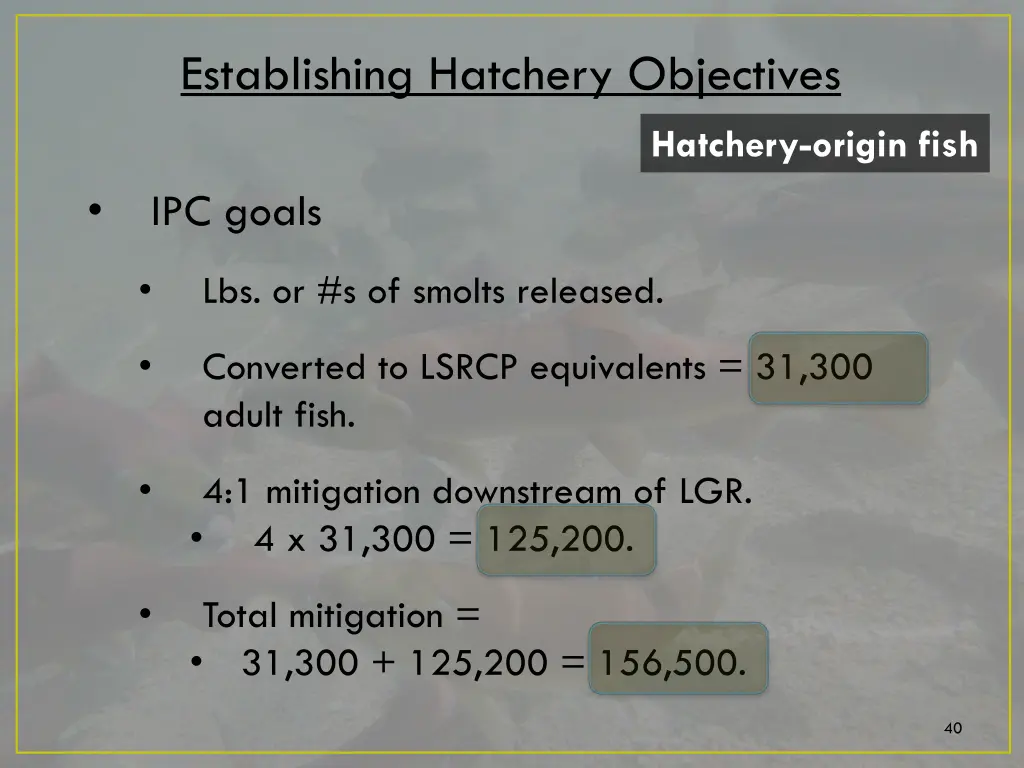 establishing hatchery objectives 3