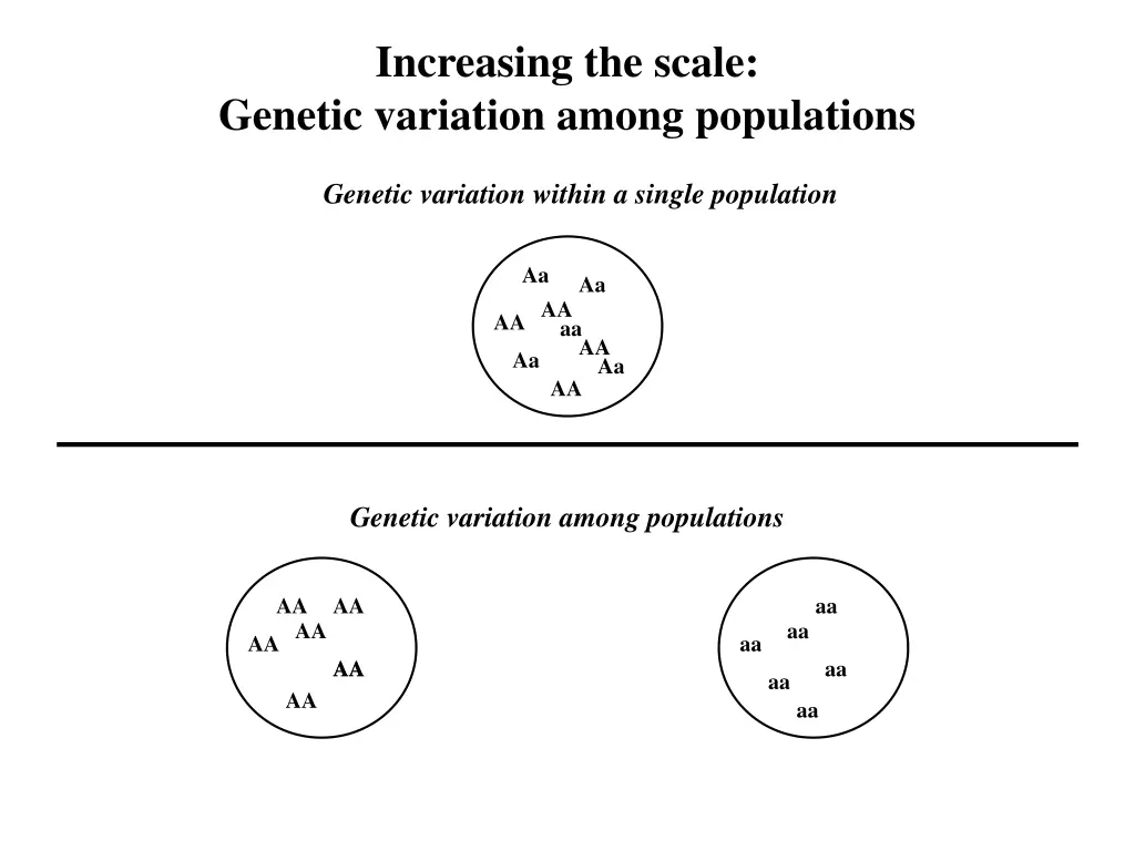 increasing the scale genetic variation among