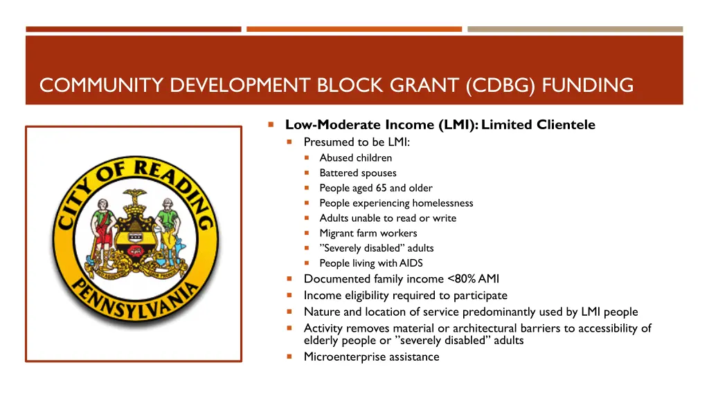 community development block grant cdbg funding 5