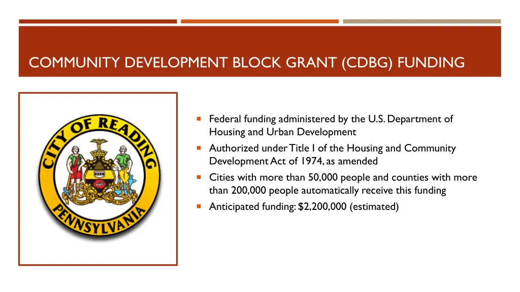 community development block grant cdbg funding