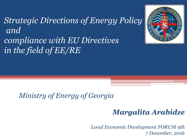 strategic directions of energy policy