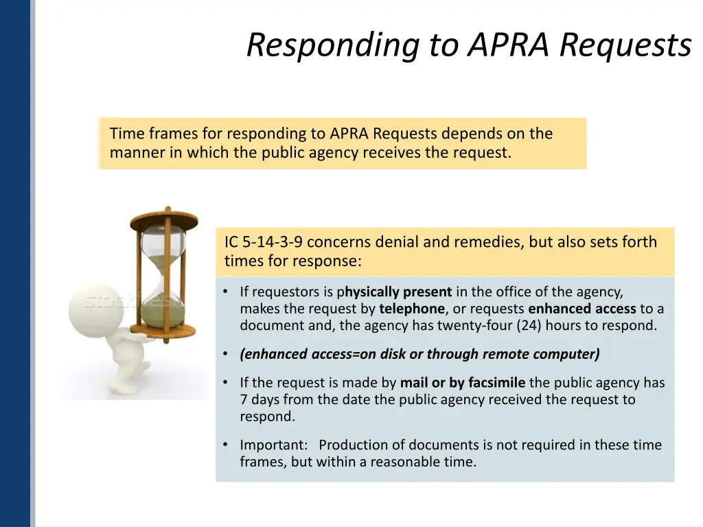 responding to apra requests