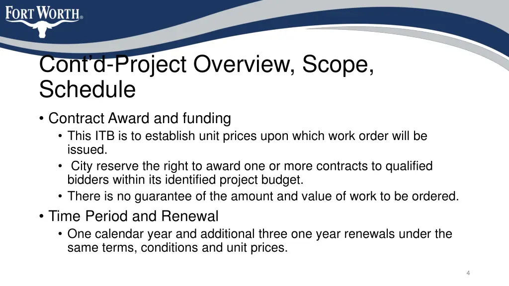 cont d project overview scope schedule contract