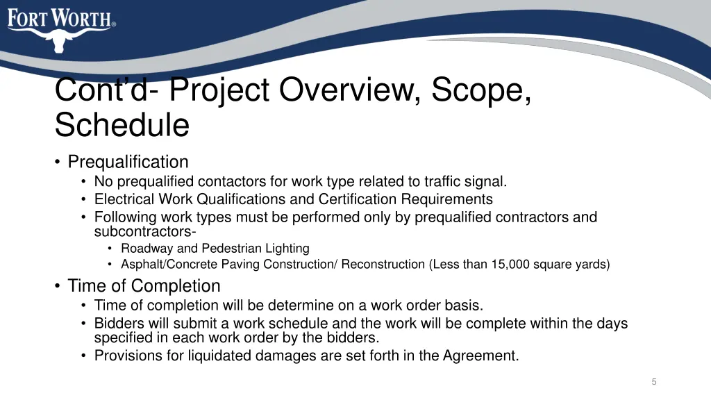 cont d project overview scope schedule