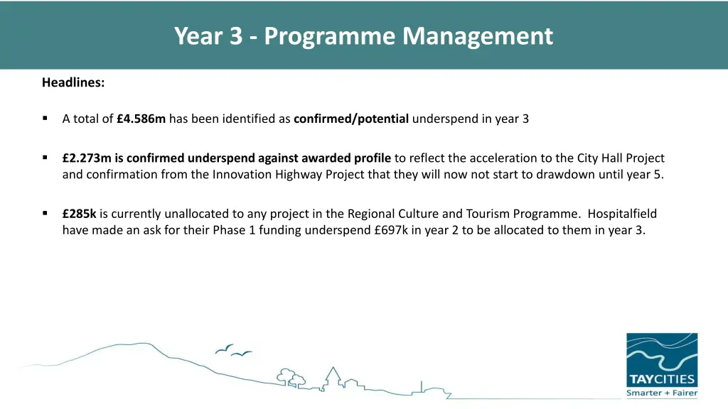 year 3 programme management