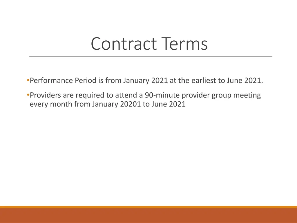 contract terms