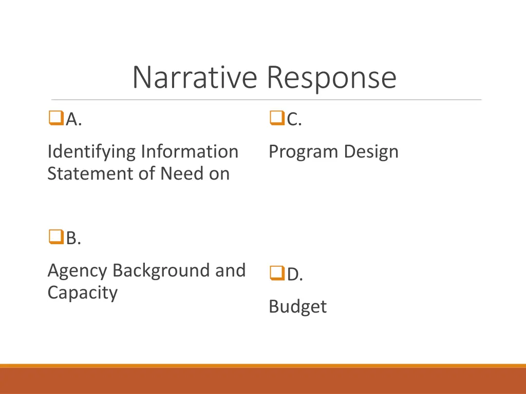 narrative response 1