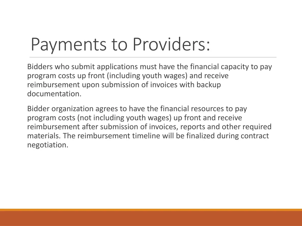 payments to providers